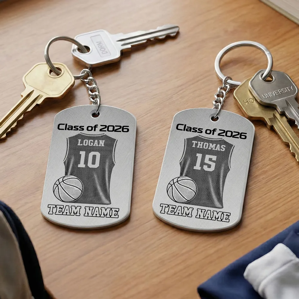 Sport Player Graduation Keepsake - Personalized Keychain