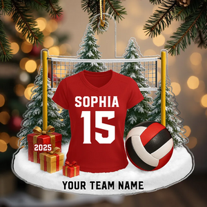 3D Effect Volleyball Player Uniform - Personalized Acrylic Ornament