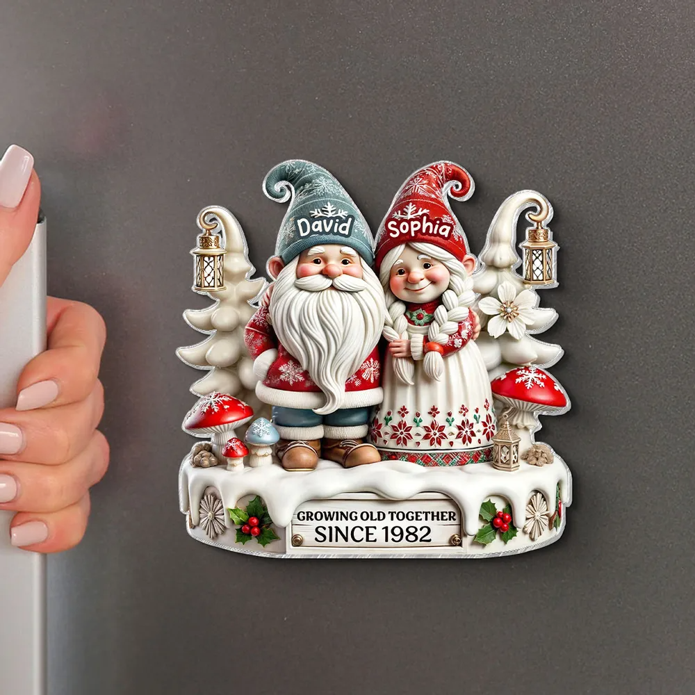 3D Effect Couple Together Personalized Acrylic Fridge Magnet, 2025 Heartfelt Gift