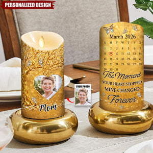 The Moment My Heart Changed Forever - Memorial Custom LED Candle