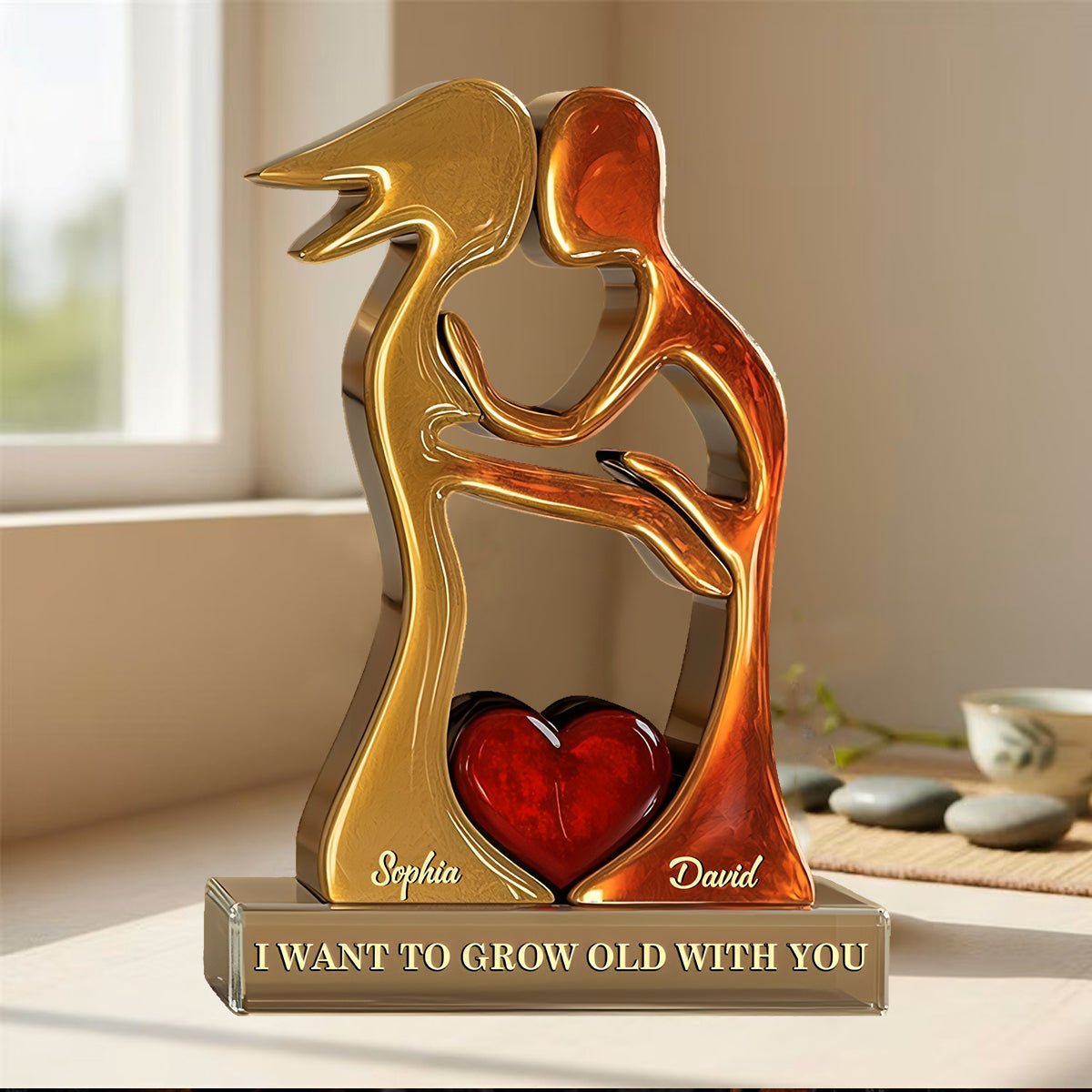 I Want to Grow Old With You-Personalized Couple Plaque