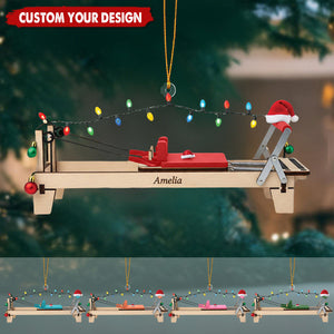 Personalized Pilates Reformer Christmas Ornament