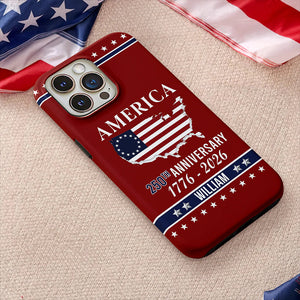 Personalized Family Name America 250th Anniversary Phone Case