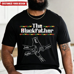 Personalized The Blackfather T-Shirt, Gifts For Dad Grandpa
