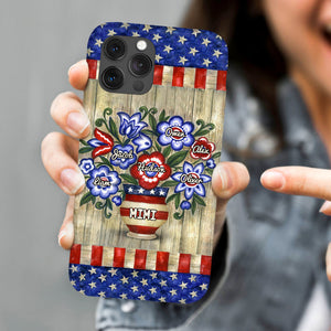 4th of July Garden Patriotic Flower Cute Grandkids Personalized Phone case