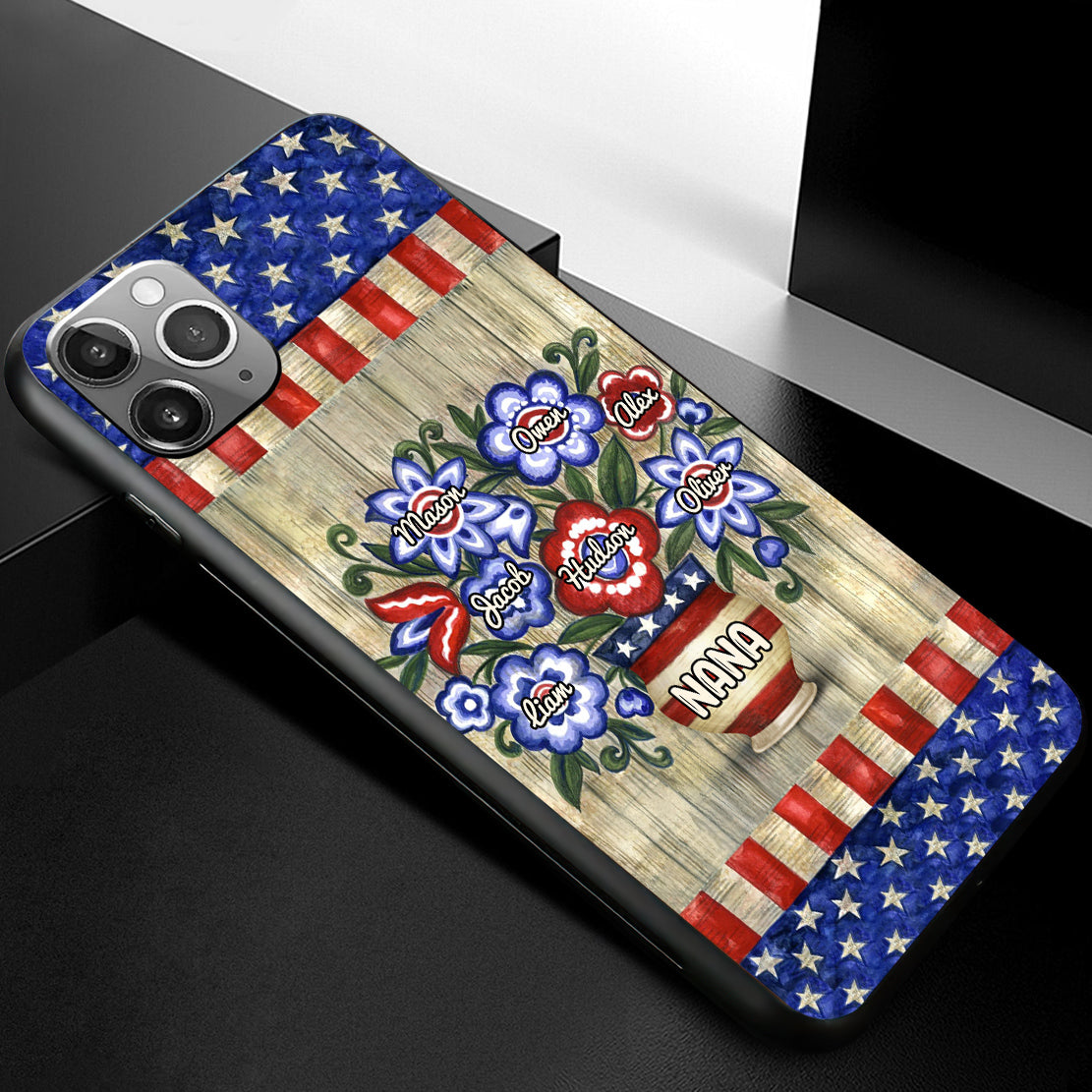 4th of July Garden Patriotic Flower Cute Grandkids Personalized Phone case