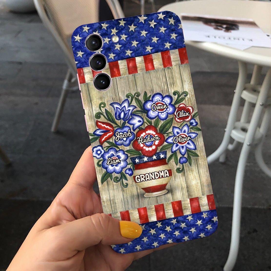 4th of July Garden Patriotic Flower Cute Grandkids Personalized Phone case