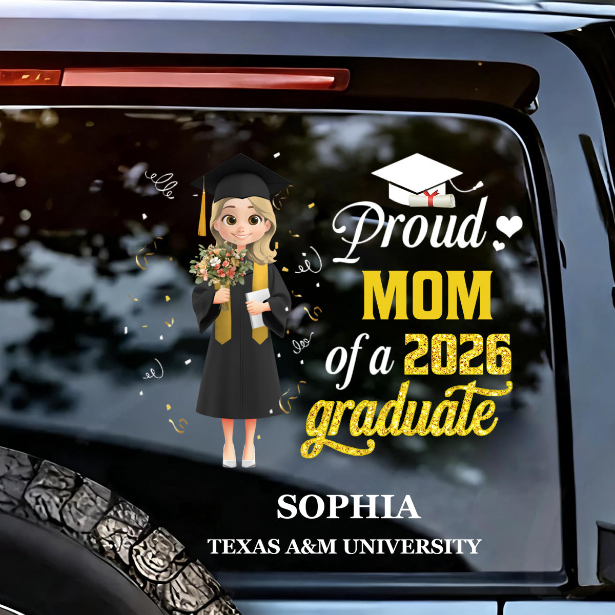 Proud Dad Of A Graduate - Personalized Sticker 2026