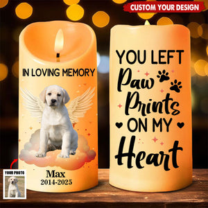 Custom Photo Pet Memorial Your Light Will Always Shine In My Heart - Personalized Flameless LED Candle
