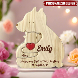 Personalized Bear Mom & Kid Puzzle, Mother's Day Gift