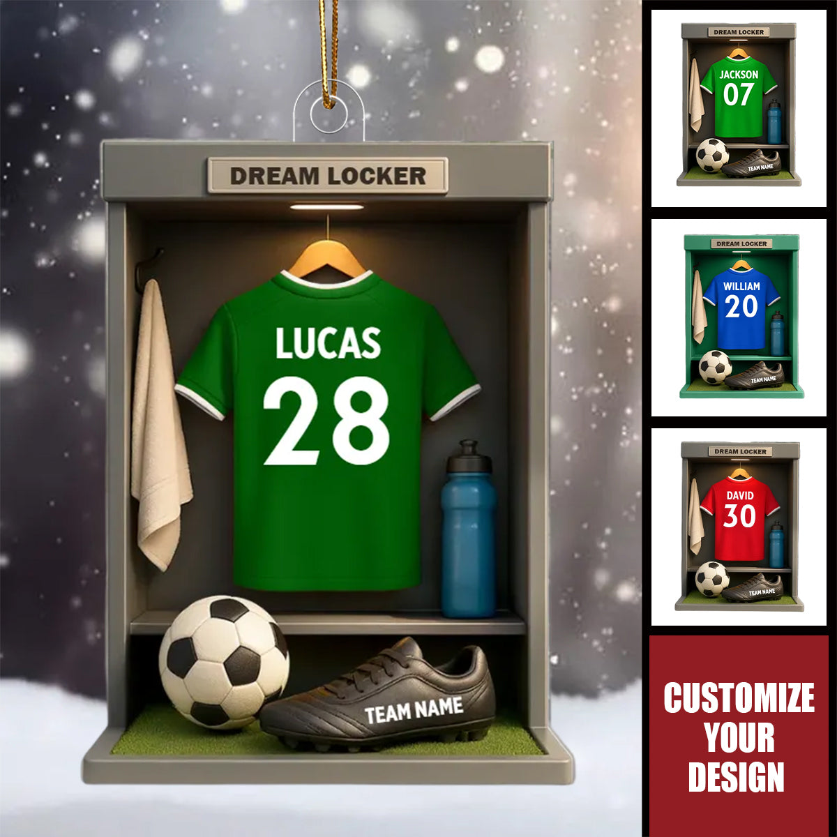 Custom Soccer Sports Keepsake - Personalized Acrylic Ornament