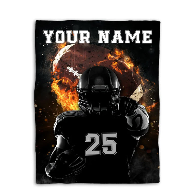 Personalized Football Blanket - Gift For Football Lovers