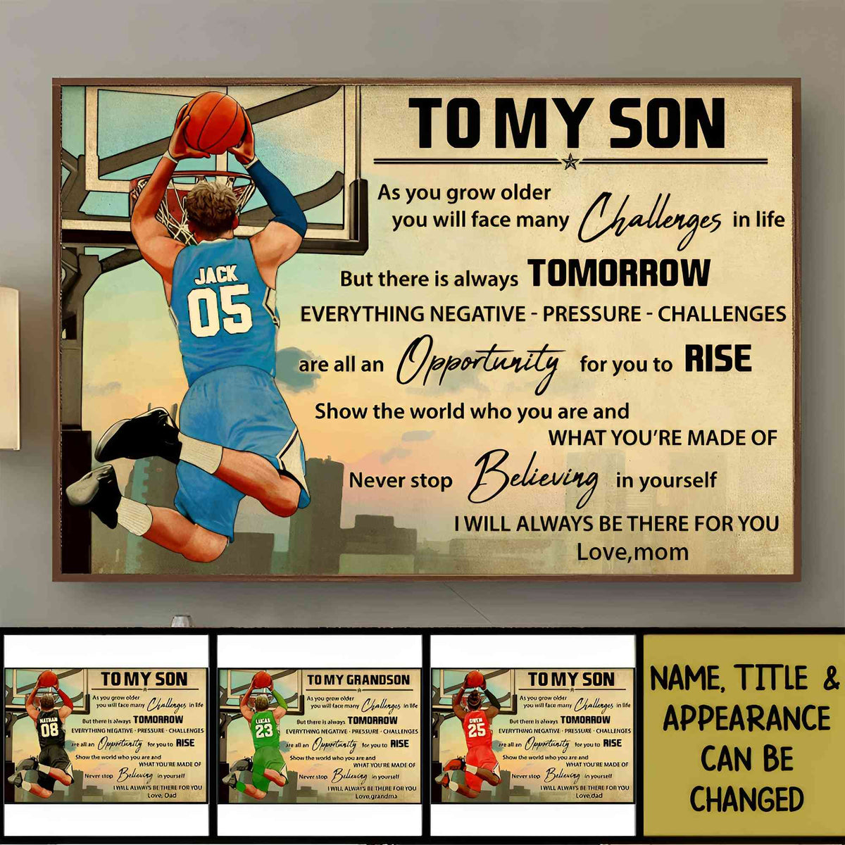Custom Personalized Basketball Poster, Vintage Style, Gifts For Basketball Son, Basketball Lover Gifts, Gift For A Basketball Player