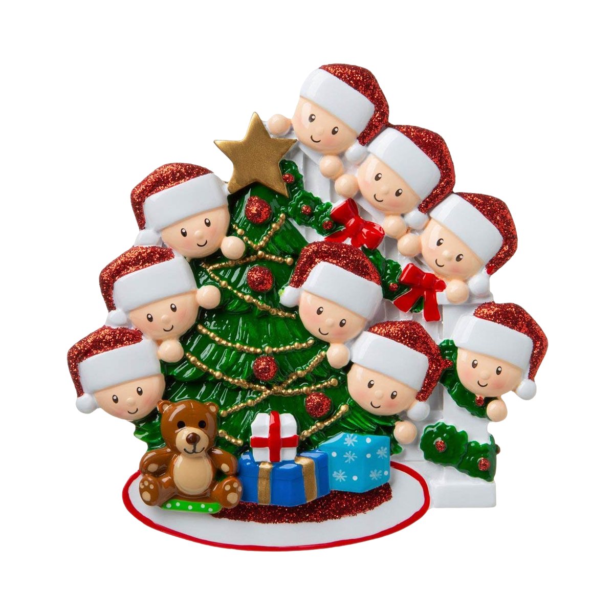 Happy Family Christmas Tree Name Customized Home Ornament Gift-Personalized Customized Gift