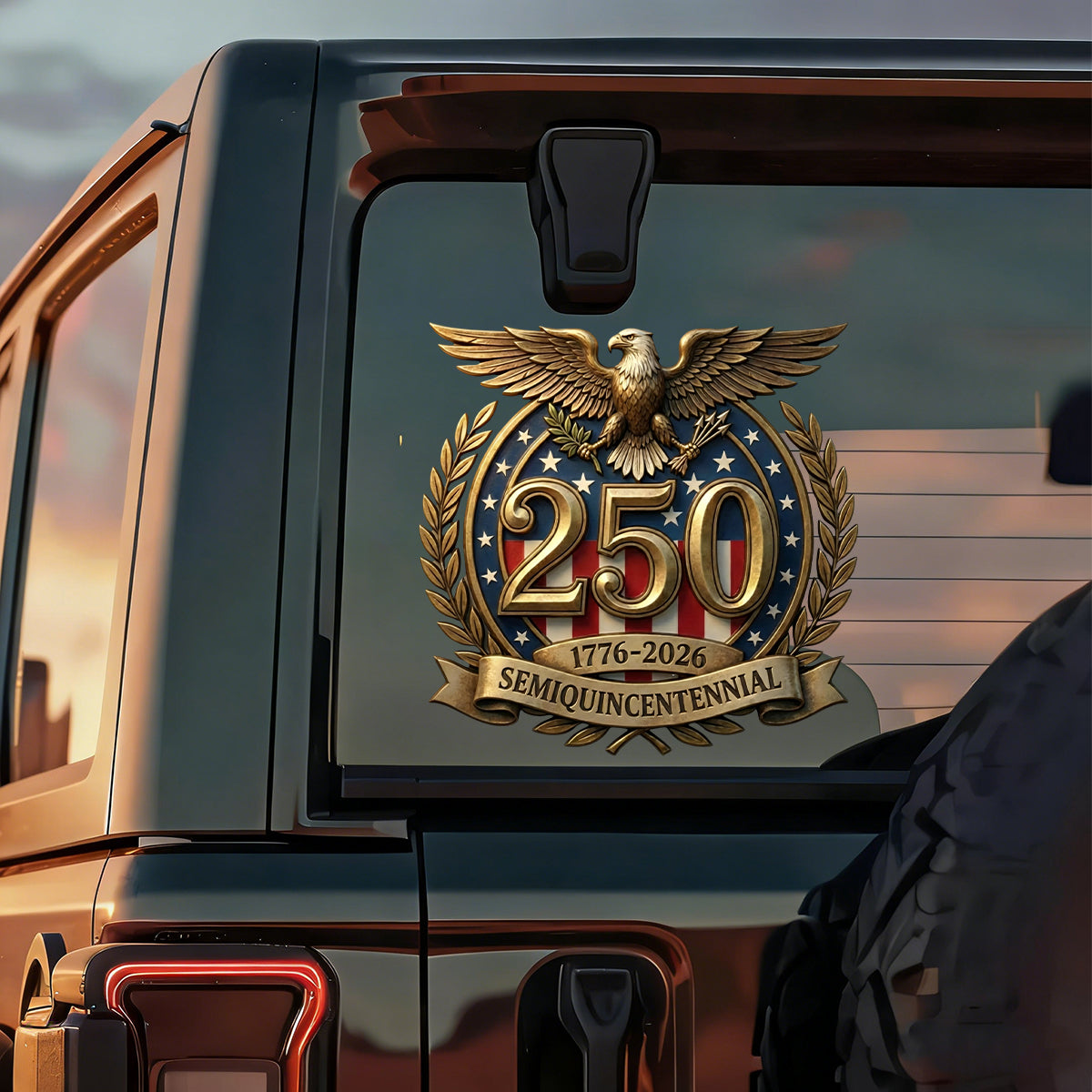 USA 1776–2026 Semiquincentennial Patriotic Eagle Decal Sticker