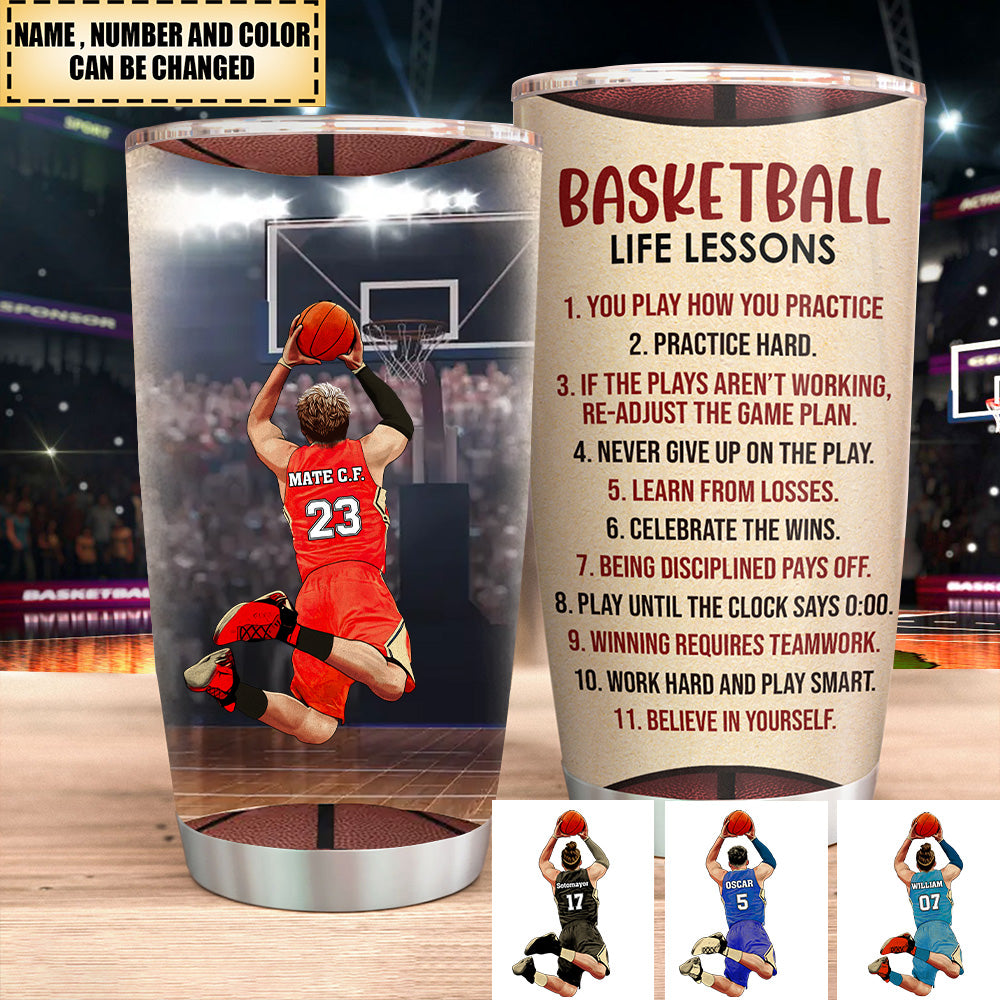 Custom Personalized Basketball Tumbler - Gift Idea For Basketball Lovers