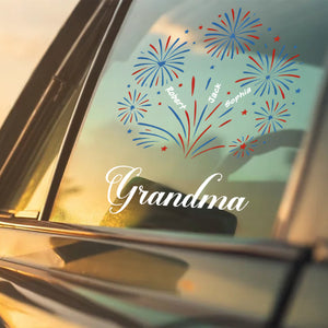 Personalized 4th Of July Patriotic Sticker With Kids Names, Gift for American