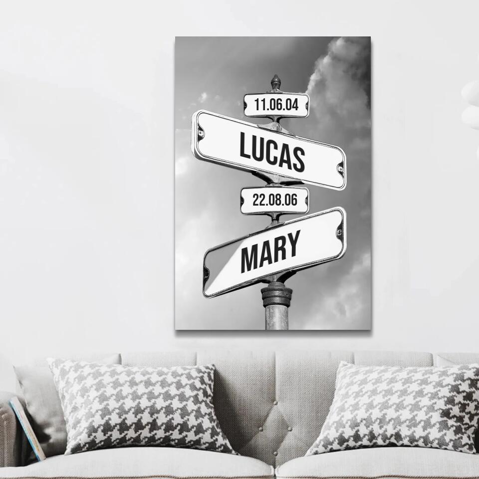 Where Love Never Ends - Family Personalized Custom Vertical Canvas