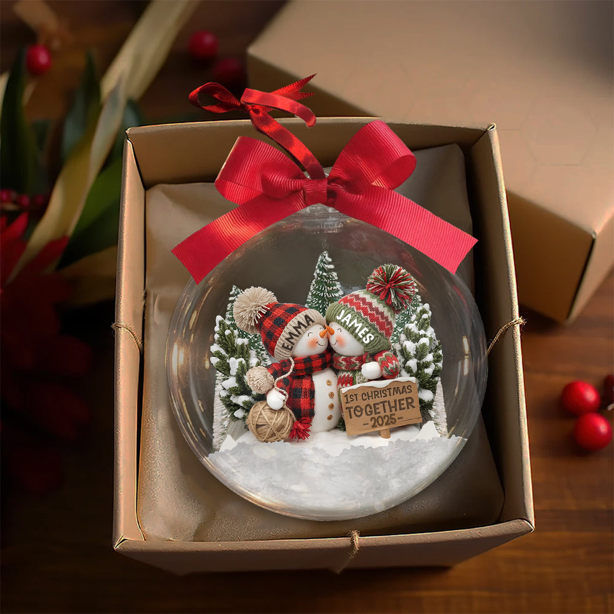 1st Christmas Together - Custom Christmas Ornament Wedding Gifts