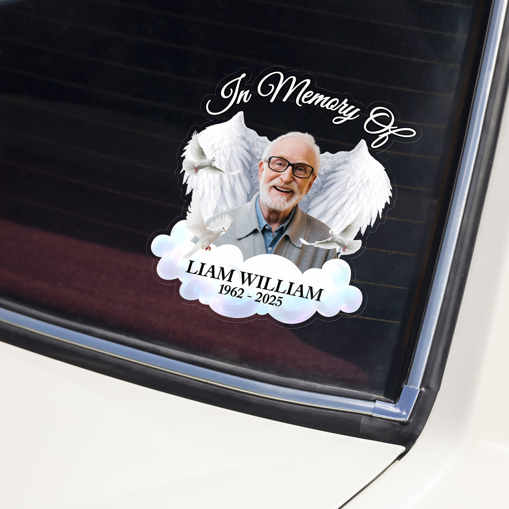 Custom Photo In Memory Of Decal Sticker Memorial Gift For Family