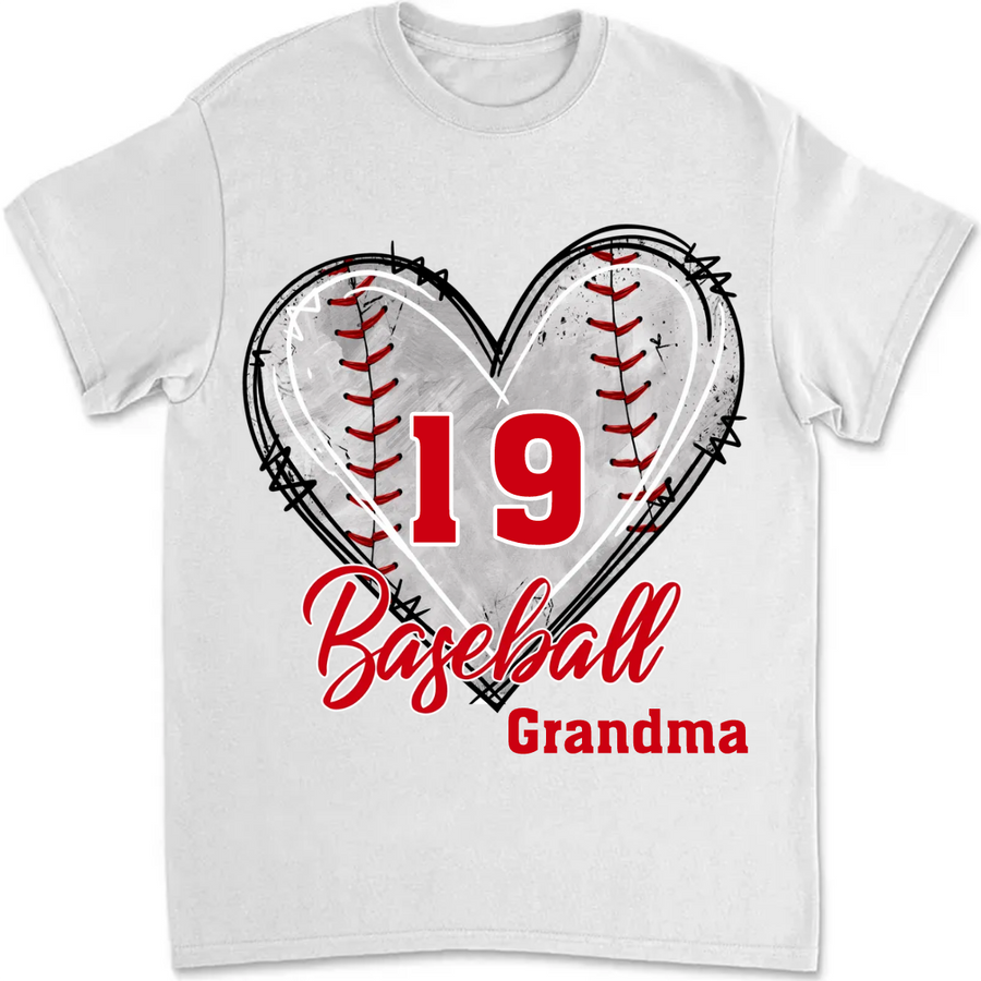 Baseball Mom Grandma Auntie, Love Baseball Sports - Personalized Unisex T-Shirt