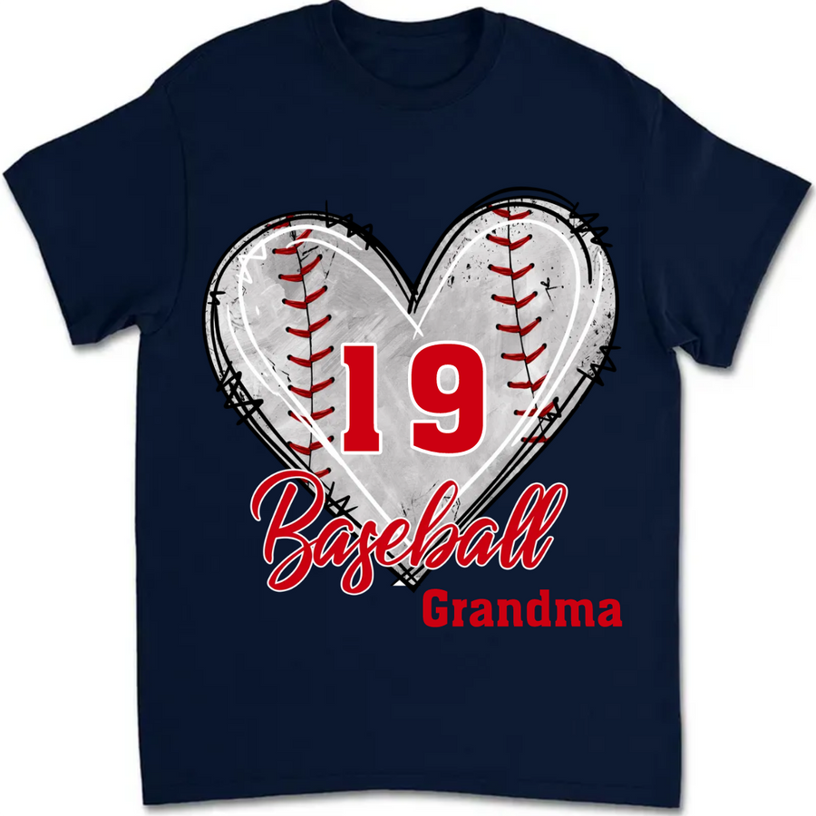 Baseball Mom Grandma Auntie, Love Baseball Sports - Personalized Unisex T-Shirt