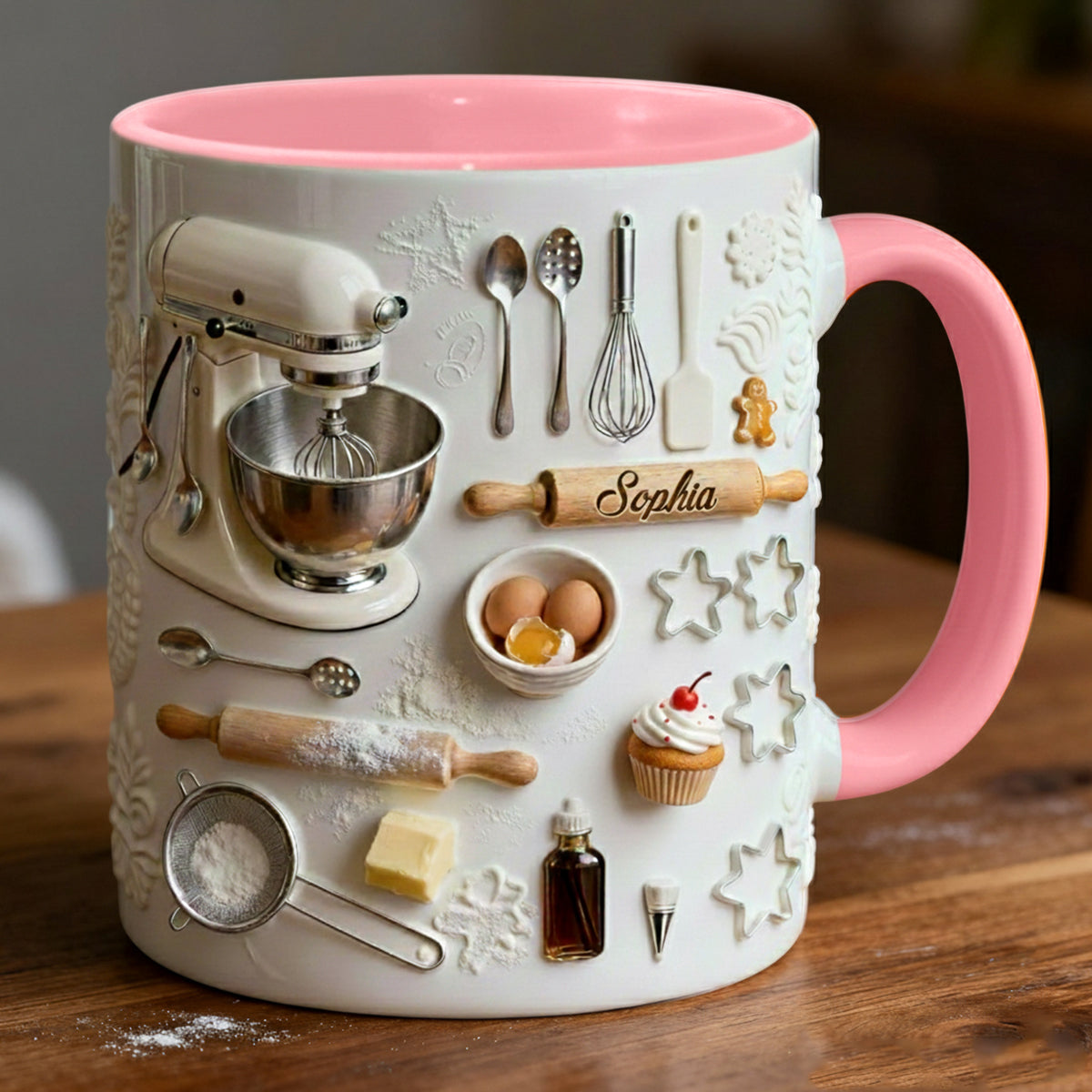 Love Baking - Personalized Baking Accent Mug & Coaster