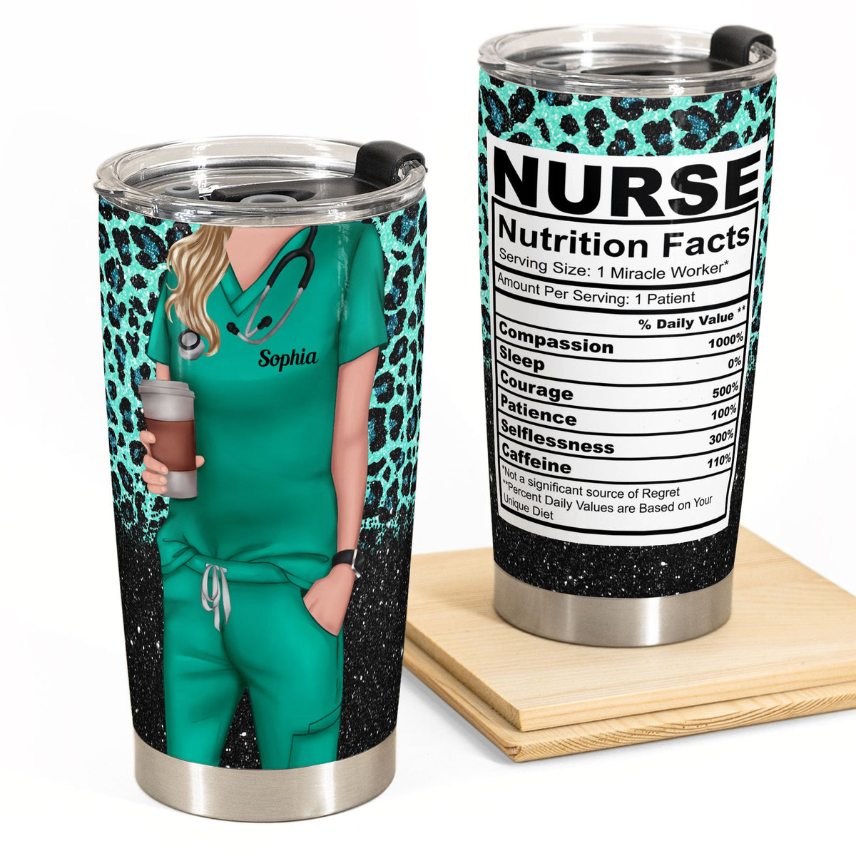 Nurse Life Nutrition Facts - Personalized Tumbler Cup - Gift For Doctor & Nurse
