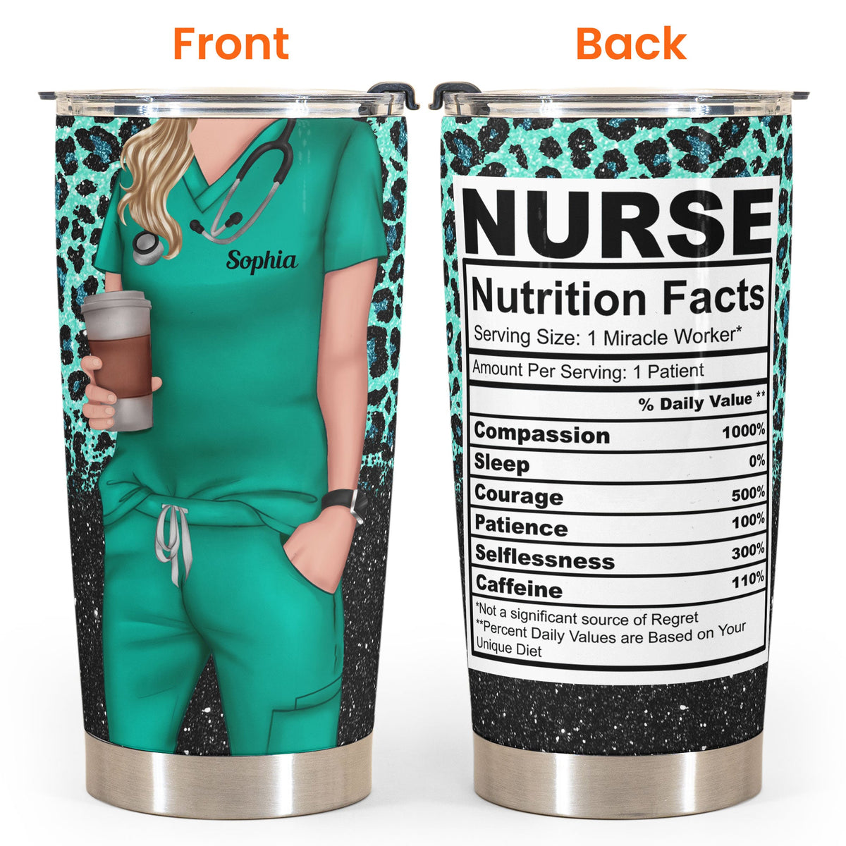Nurse Life Nutrition Facts - Personalized Tumbler Cup - Gift For Doctor & Nurse