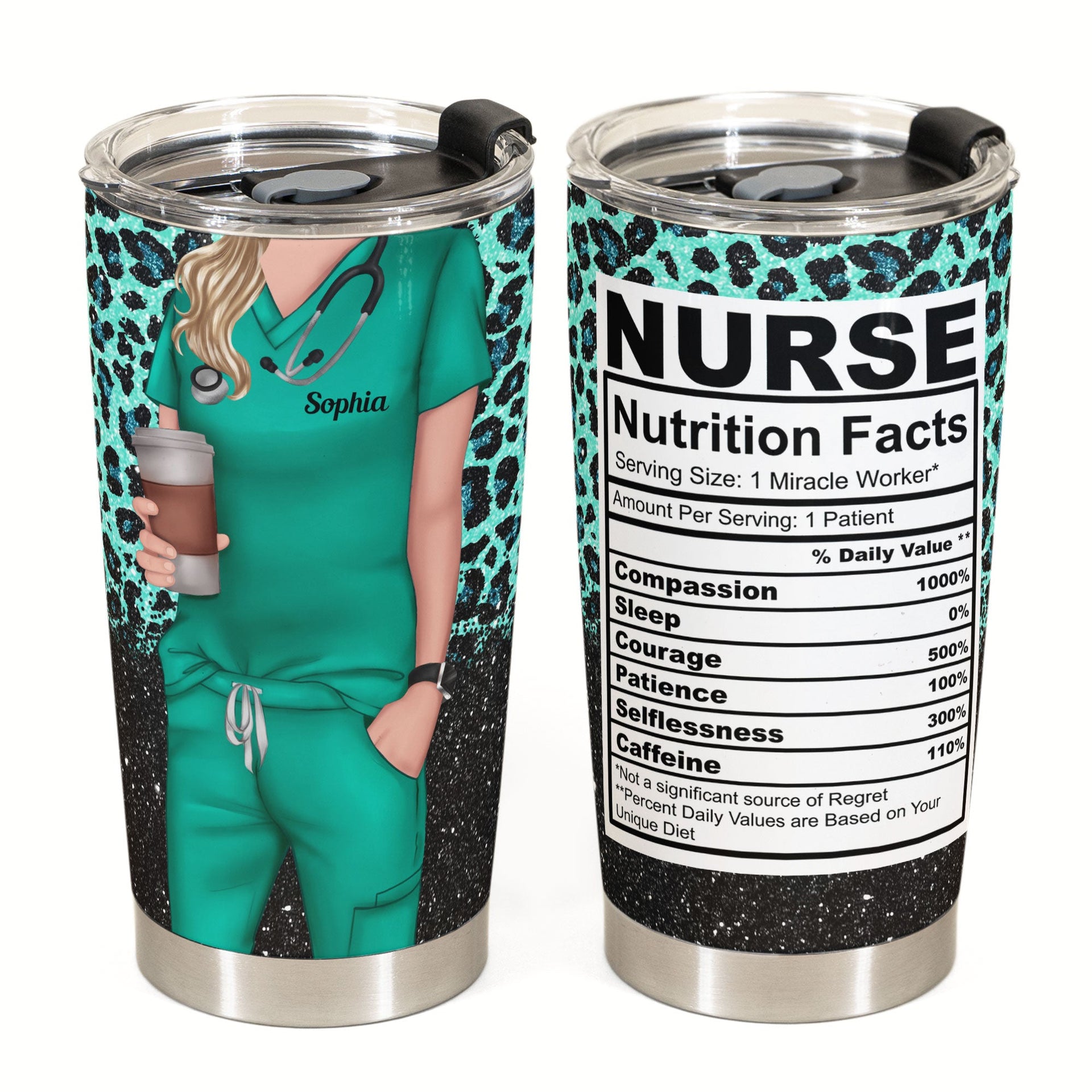 Nurse Life Nutrition Facts - Personalized Tumbler Cup - Gift For Doctor & Nurse