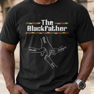 Personalized The Blackfather T-Shirt, Gifts For Dad Grandpa