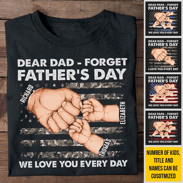 We Love You Every Single Day - Family Personalized Custom Unisex T-shirt