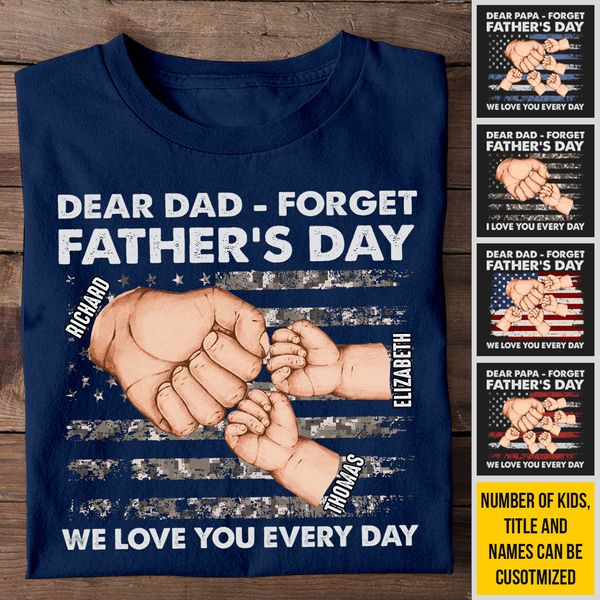 We Love You Every Single Day - Family Personalized Custom Unisex T-shirt
