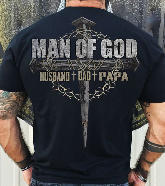 Personalized Man Of God T-Shirt - Gift For Dad,Grandpa