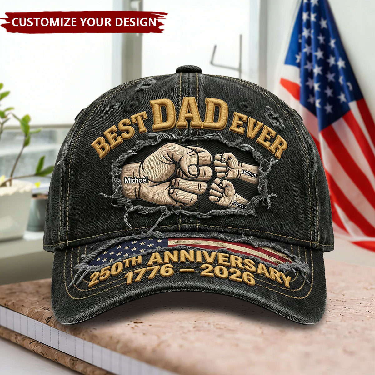 250th Anniversary Classic Cap Personalized Gifts For Dad Grandpa