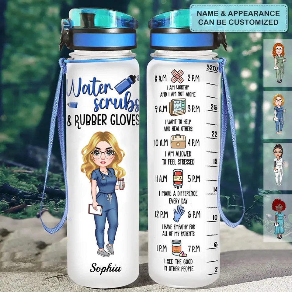 Nurse Affirmations - Personalized Water Bottle With Time Marker