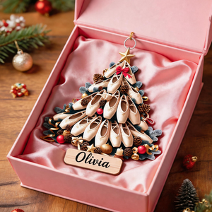 Personalized Ballet Shoes Christmas Tree Ornaments, Ballerina Gift