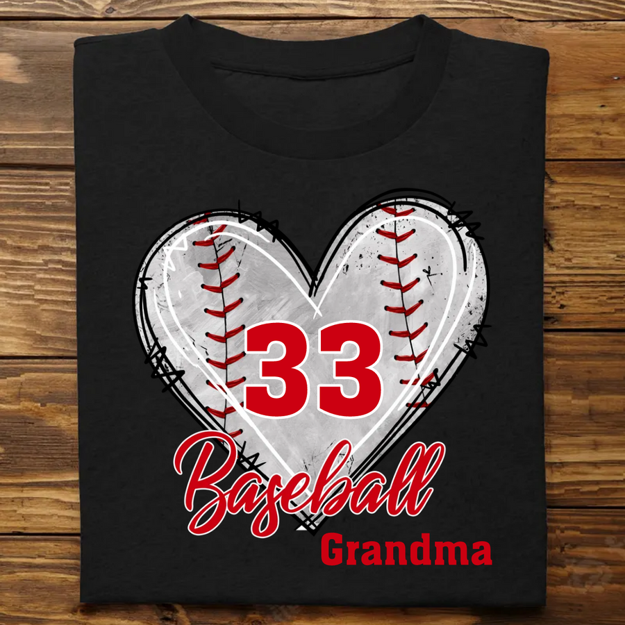 Baseball Mom Grandma Auntie, Love Baseball Sports - Personalized Unisex T-Shirt