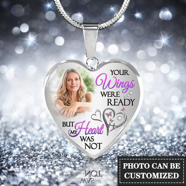 HEART NECKLACE - YOUR WINGS WERE READY MEMORIAL NECKLACE