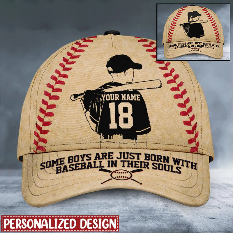 Some Boys/Girls Are Just Born With Baseball Personalized Cap