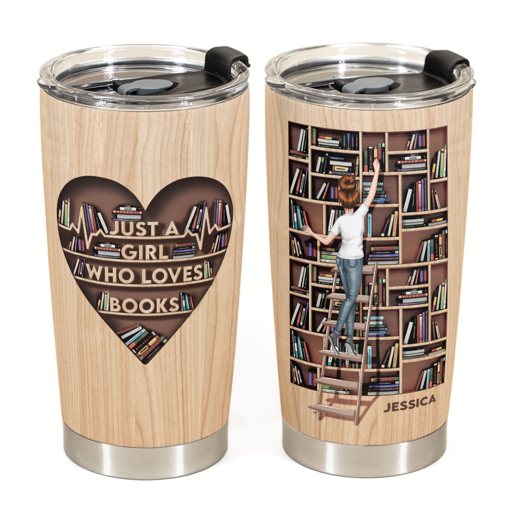 Just A Girl Who Loves Books Stainless Steel Travel Tumbler - Temu