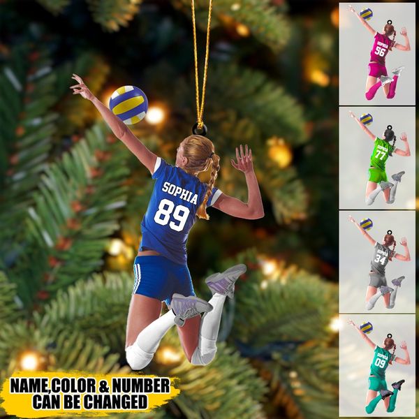 Custom Personalized Volleyball Acrylic Ornament, Gift For Volleyball Players