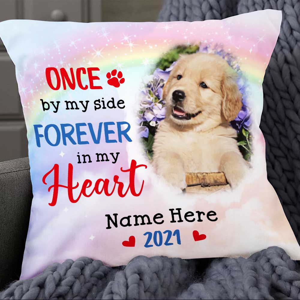 Once By My Side Forever In My Heart - Personalized Photo Pillowcase