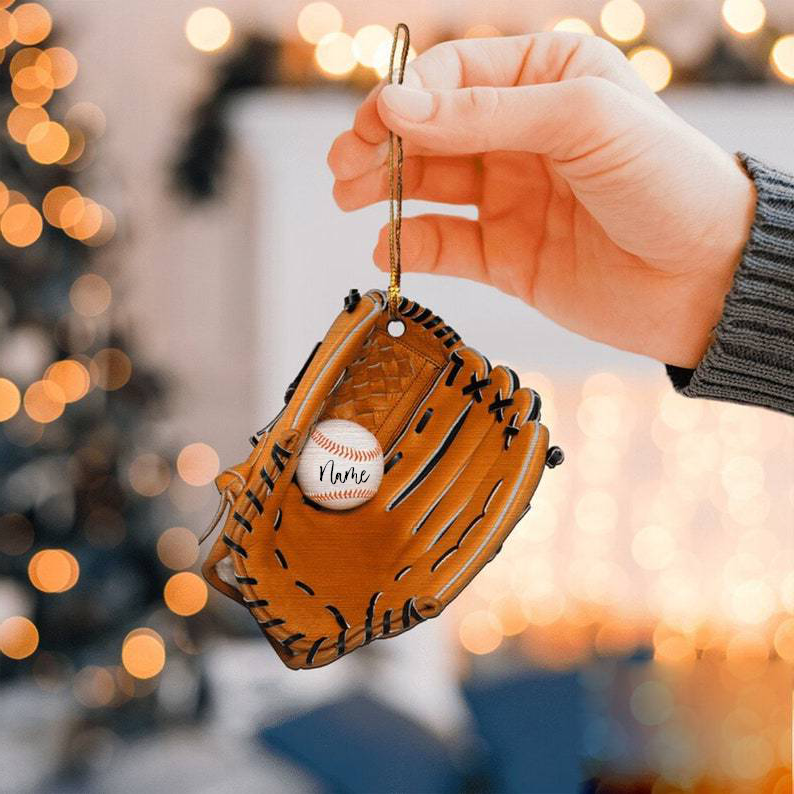 Baseball Glove Ornament- Personalized Acrylic Ornament