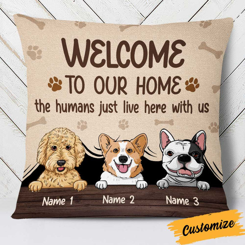 Personalized Dog Family Welcome To Our Home Pillowcase