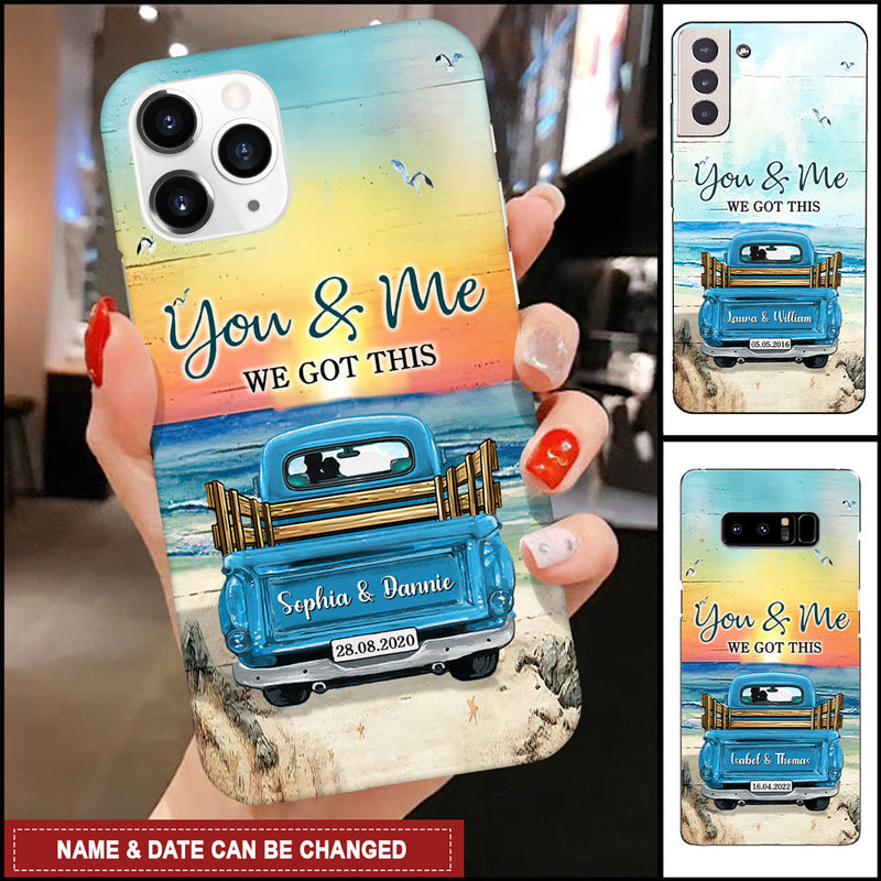 You and Me Couple Beach Truck Custom Phone Case