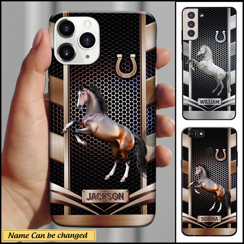 Personalized Silver Hoof Horse Gift for Horse Lovers Phone case