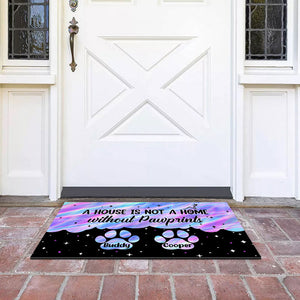 Hologram Pawprints Pets Personalized Doormat