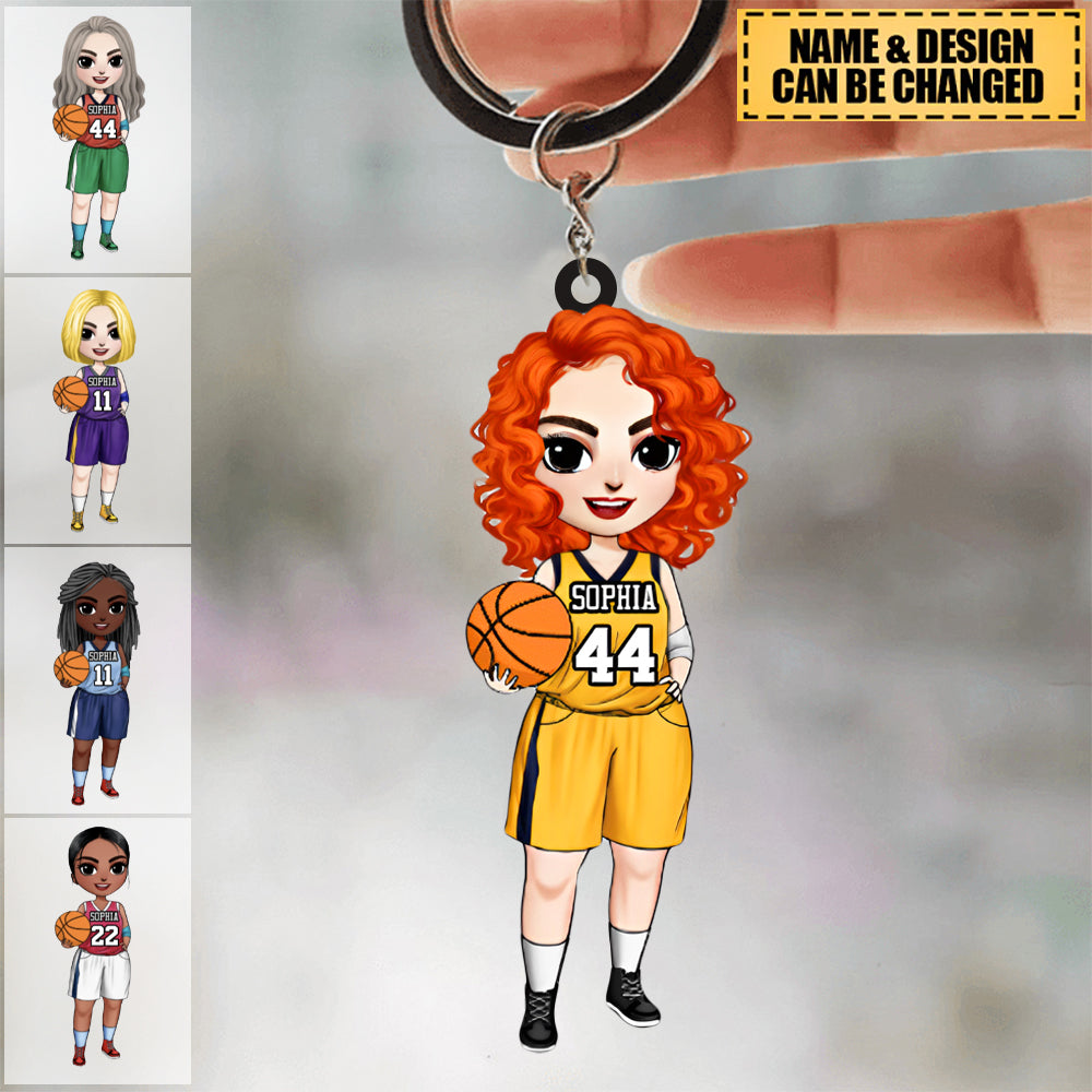 Personalized Basketball Keychain - Gift For Basketball Lover