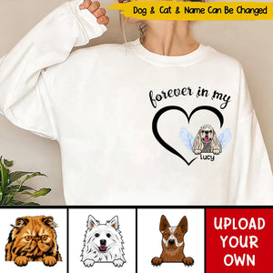 Forever In My Heart - Personalized Sweatshirt Gift For Pet Lover